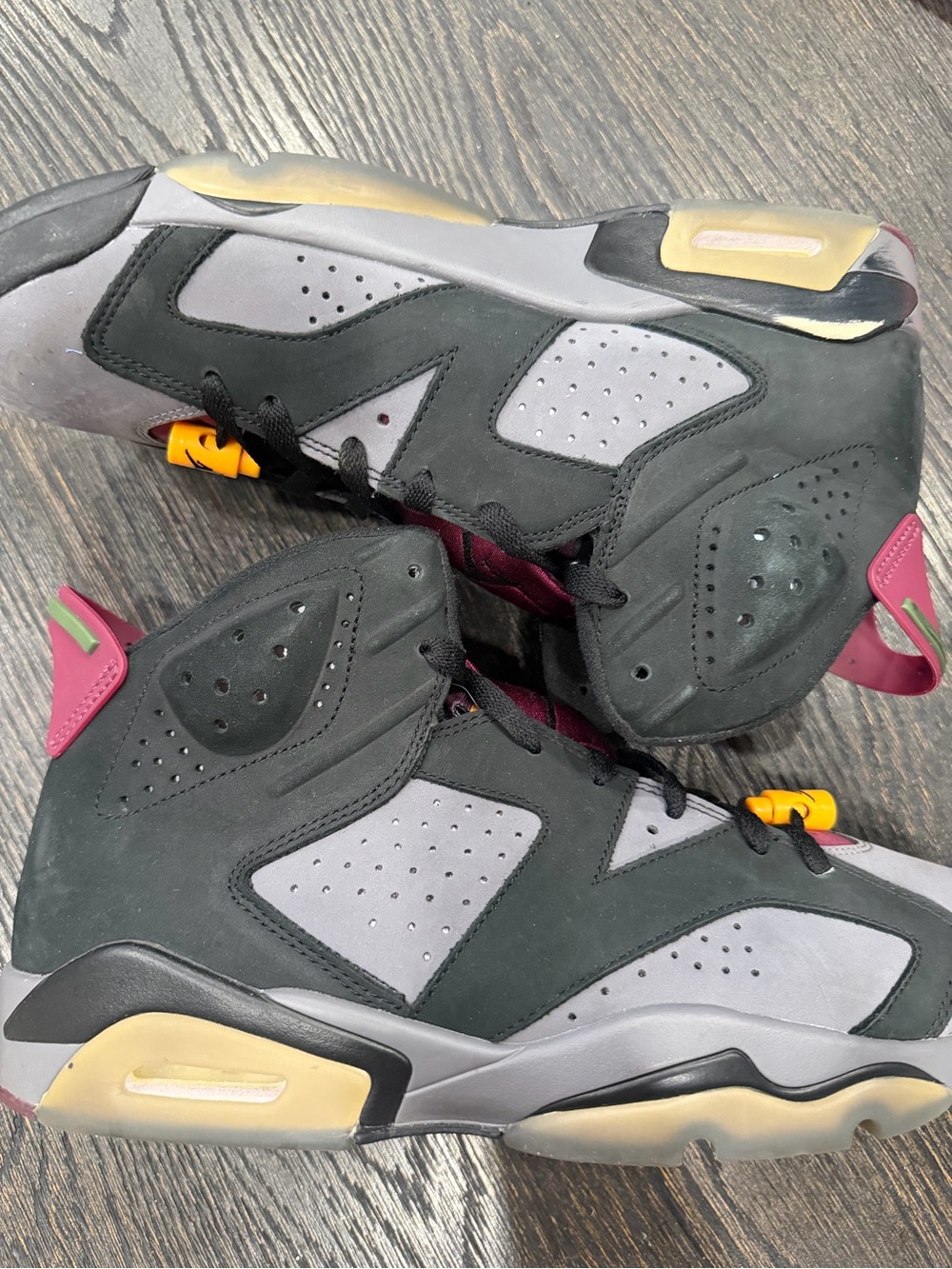 Size 10 Air Jordan 6 Retro Bordeaux Mens Suede Basketball Sneakers